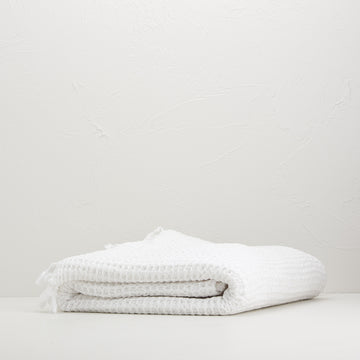 Waffle Blanket - White
