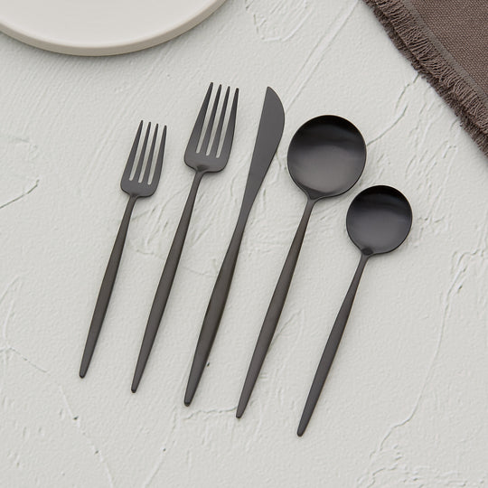 Moon 5-Piece Place Setting - Black